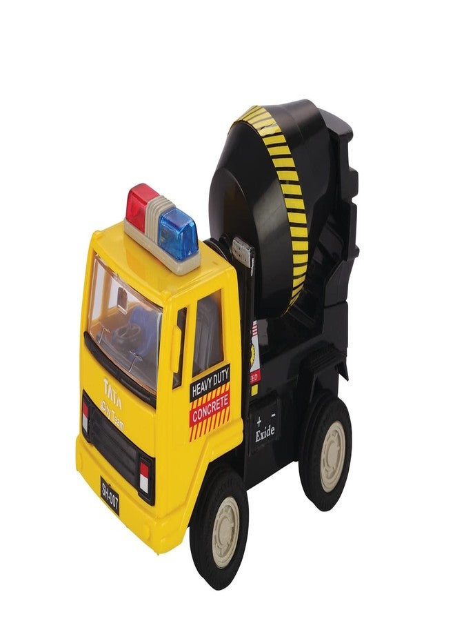 Shinsei Concrete Mixture Truck Maintenance Free Pullback Spring Action Race Toy Gift for Boys 3+ Years. Strong ABS Plastic, NO Sharp Edges, BIS Certified. Pack of 1, Color Yellow - Image 2